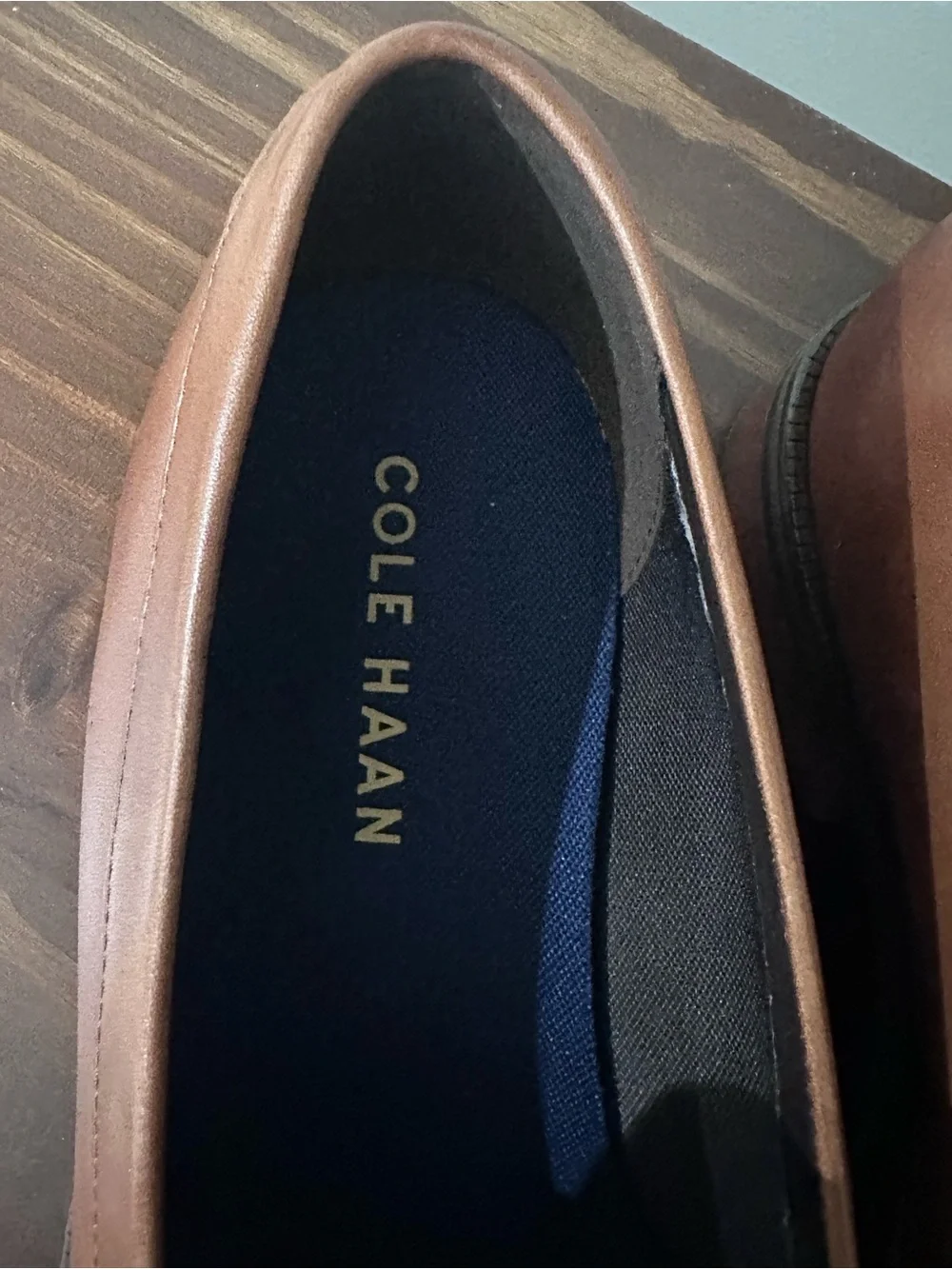 Cole Haan Men's Cognac Leather Penny Loafers